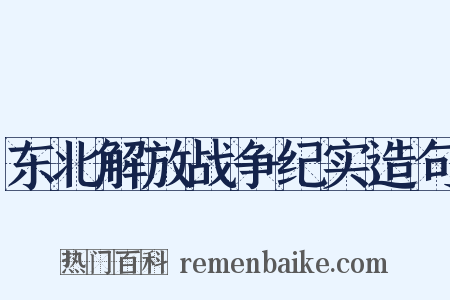 东北解放战争纪实造句是什么意思的图片
